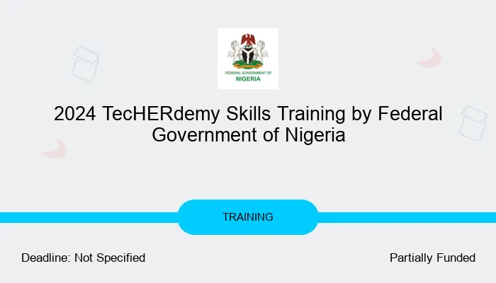 2024 TecHERdemy Skills Training by Federal Government of Nigeria