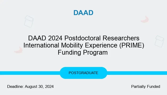 DAAD 2024 Postdoctoral Researchers International Mobility Experience ...