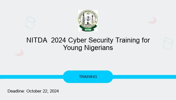 NITDA  2024 Cyber Security Training for Young Nigerians