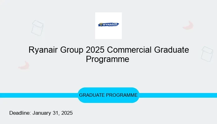 Ryanair Group 2025 Commercial Graduate Programme