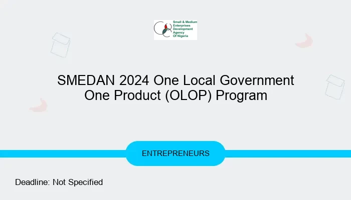 SMEDAN 2024 One Local Government One Product (OLOP) Program