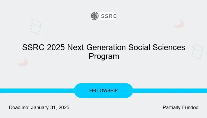 SSRC 2025 Next Generation Social Sciences Program